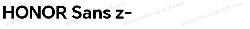 HONOR Sans z字体转换